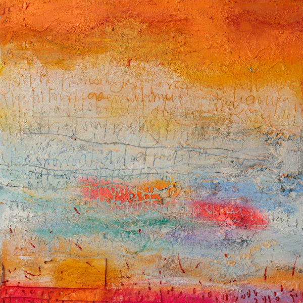 Tyrone Deans Kick Up Rumpus Mixed media on canvas 23.5 x 23.5 "