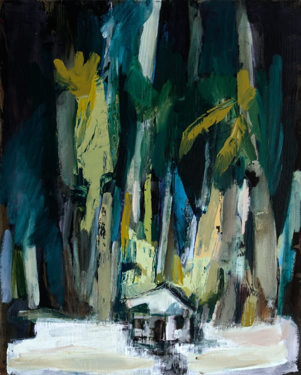 Ben Lowe Welcome to the Jungle Oil on canvas 40 x 32 "