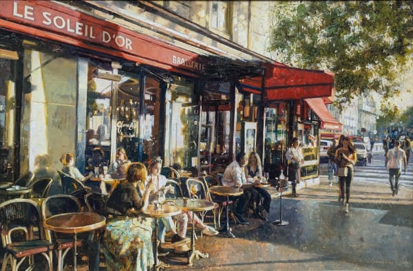 Douglas Gray The Golden Sun, Paris Oil on panel 20 x 30 "