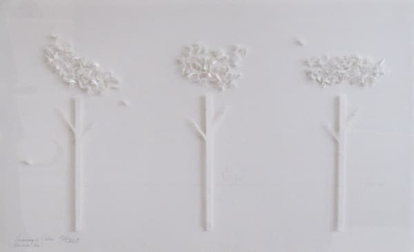 Rachel Shaw Ashton Dreaming of Water (Remember Now) Handcut Paper Collage 29 x 18 "