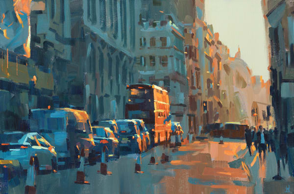 Hashim Akib Leadenhall Street Acrylic on canvas 24 x 30 "