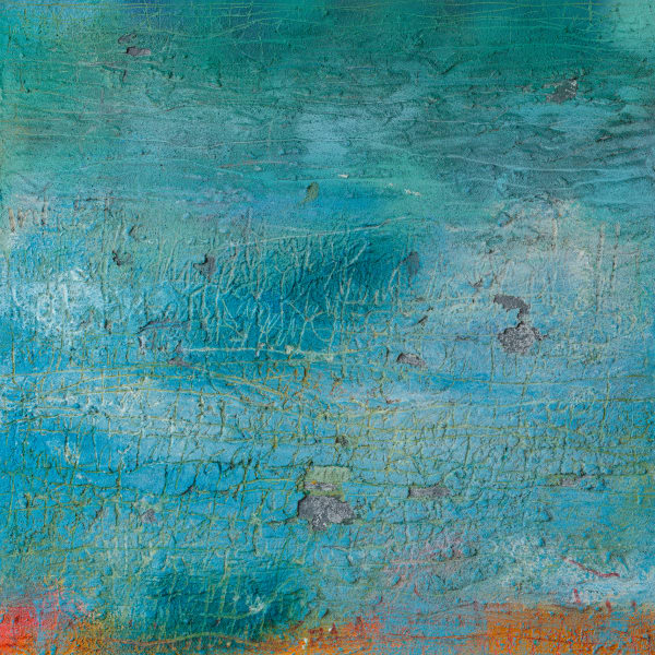 Tyrone Deans Two Faces, One Hat Mixed media on canvas 23 x 23 "