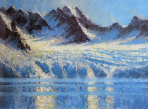 Simon Hodges VPPS Melting Glacier, Svalbard Soft pastel 22 x 30 "
