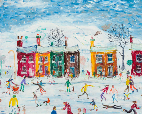 Simeon Stafford Boxing Day Oil on board 24 x 30 "