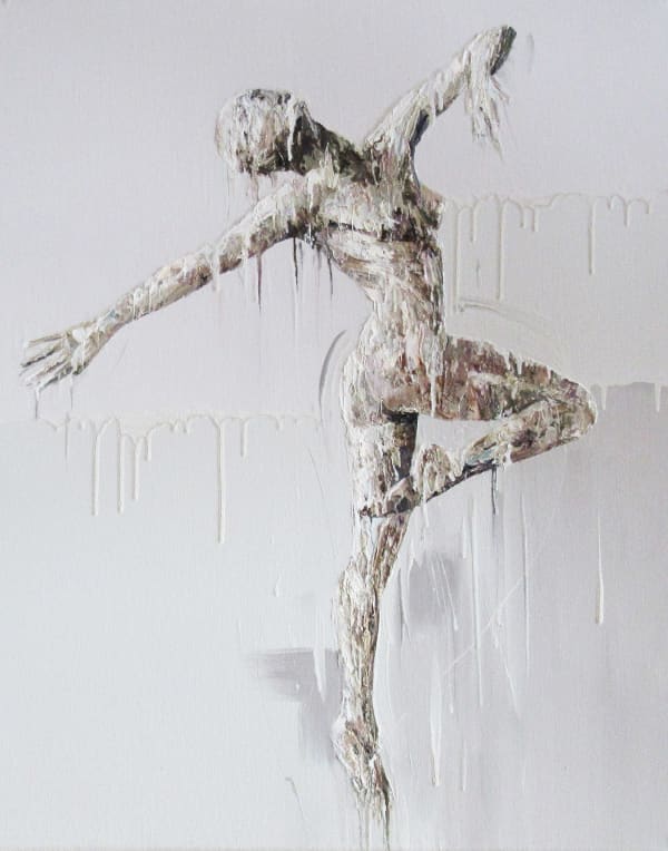 Carl Melegari Ballerina Oil on canvas 30 x 23.5 "