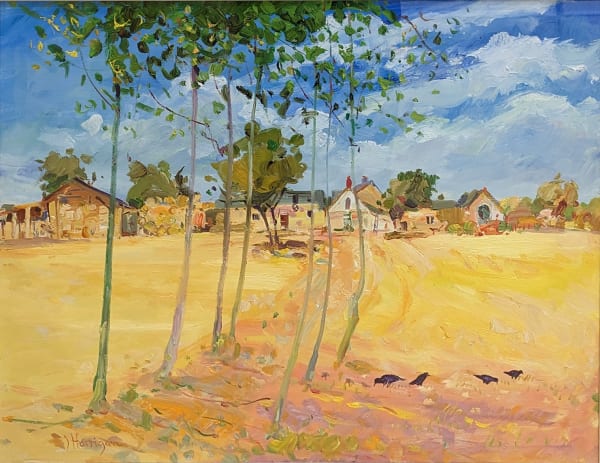 James Harrigan The Gleaners Oil on board 20 x 24 "