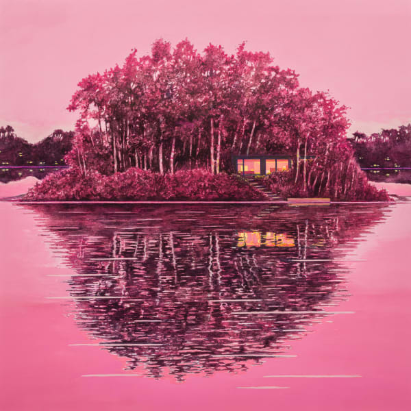 Teresa Lawler RI By the Water's Edge: Island Haven 2 Watercolour, gouache and ink 20 x 20 "