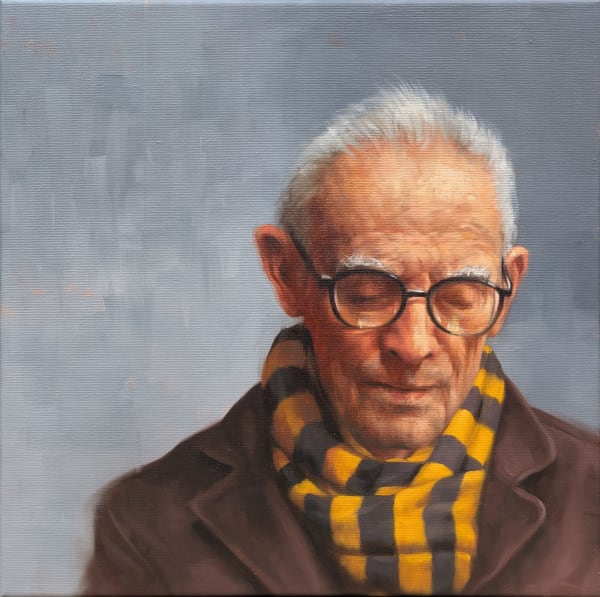 Graeme Wilcox Supporter I Oil on canvas 20 x 20 "