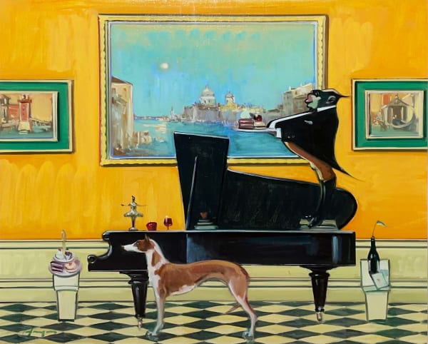 Joe Hargan DA PPAI PAI RGI Room with a View Oil on canvas 36 x 36 "