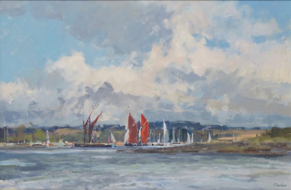 Graham Webber ROI IEA, Thames Barges on the Orwell
