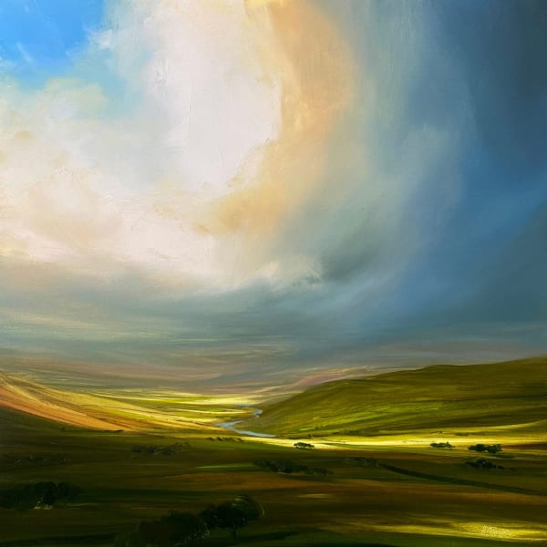 Harry Brioche Passing Through Oil on board 12 x 12 "