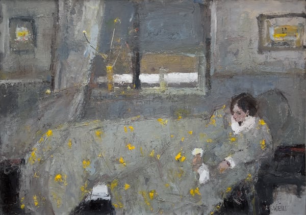 Robert E Wells NEAC RBA Chiara, Feeling Better Oil on panel 24 x 36 "