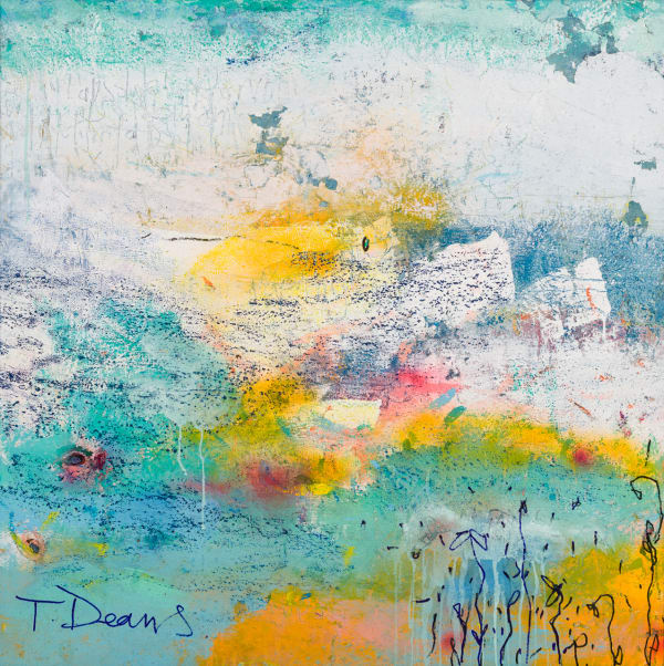 Tyrone Deans Diamonds Mixed media on canvas 39.5 x 39.5 "