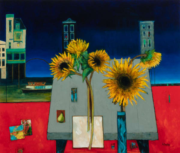 Liz Knox DA (Edin) PAI PPAI Amsterdam Nostalgia Oil on linen 34 x 40 "