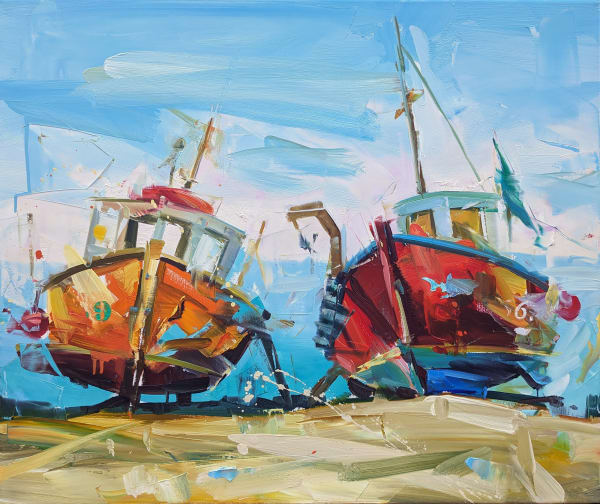 Paul Wright Howard and Hilda Oil on linen 22 x 28 "