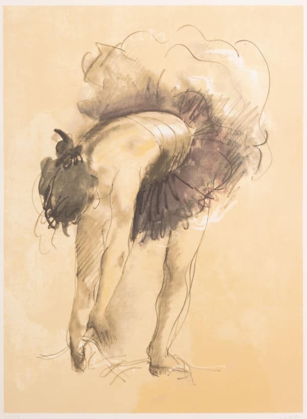 Donald Hamilton Fraser RA - Dancer Putting On Shoe (edition 47/250)