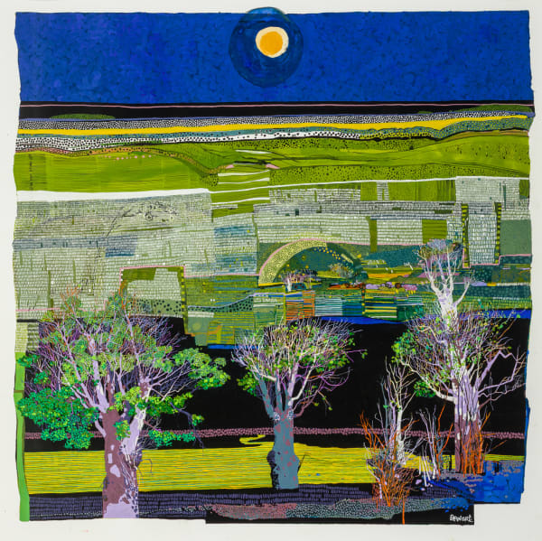 Carol Dewart PAI RSW Winter Turns to Spring Gouache 39 x 39 "