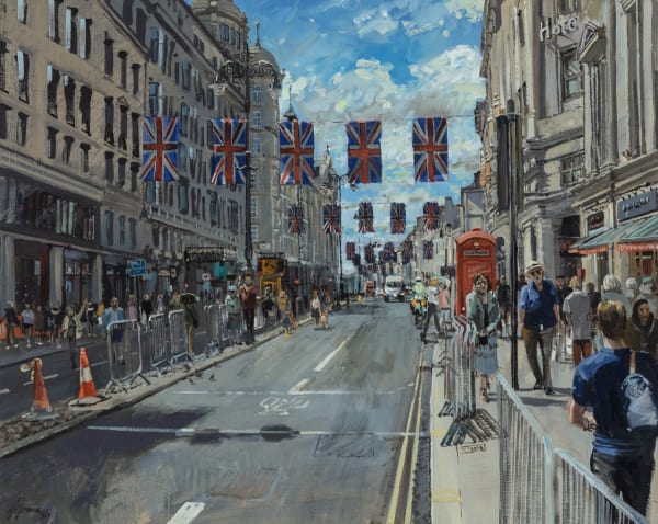 Nick Grove RSMA The Jubilee on the Strand Oil on canvas 24 x 30 "