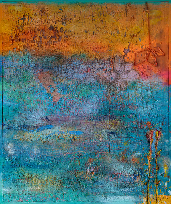 Tyrone Deans Tapestry Mixed media on canvas 48.5 x 40.5 "