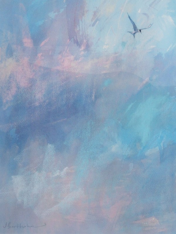 James Bartholomew Tern and Approaching Storm Watercolour and pastel 24.0 x 18.5 in ; 60.96 x 46.99 cm