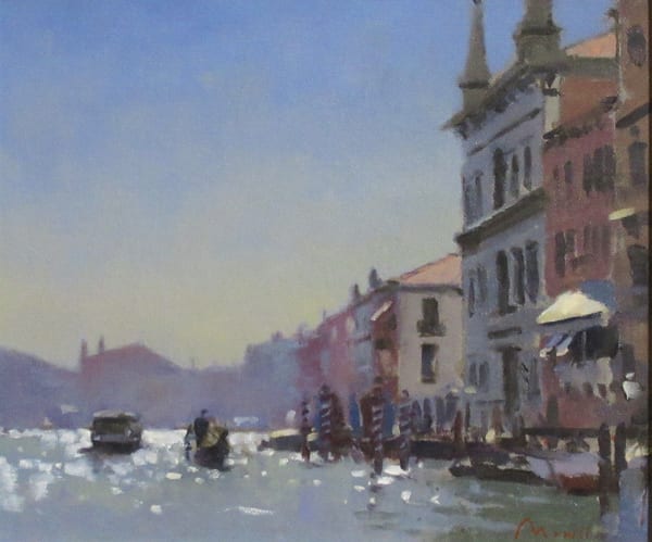 Ben Mowll ROI PPRSMA Sun and Atmosphere, Venice Oil on board 10 x 12 "