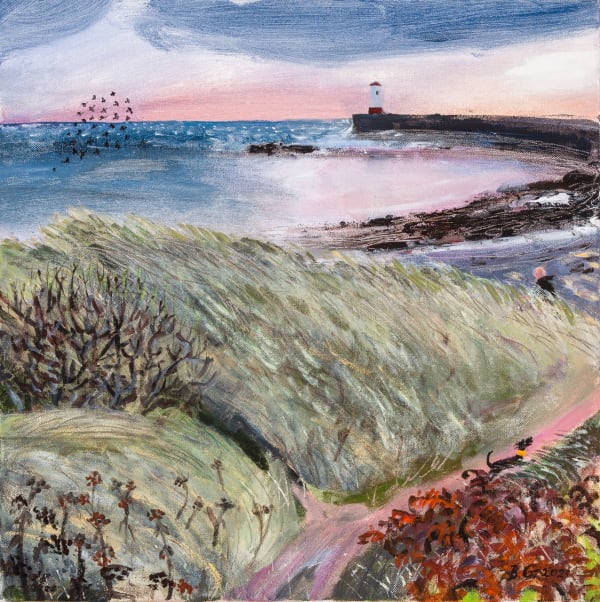 Brita Granström Starlings Acrylic on canvas 20 x 20 "