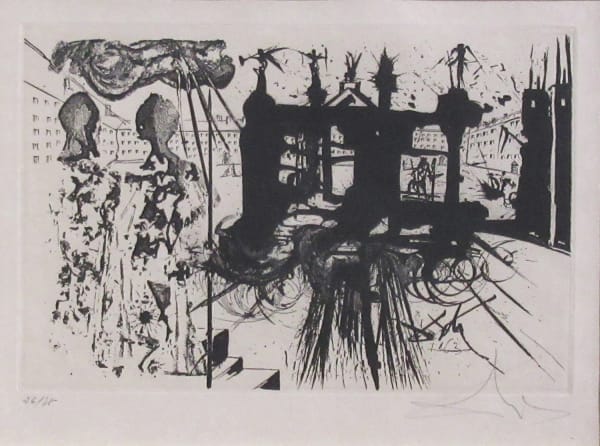 Salvador Dali The Arcade Etching 8 x 13 "
