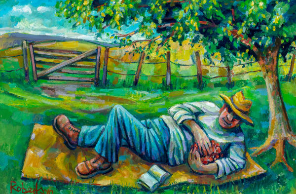 Jonathan Robertson Life is Just a Bowl of Cherries Oil on board 12 x 18 "