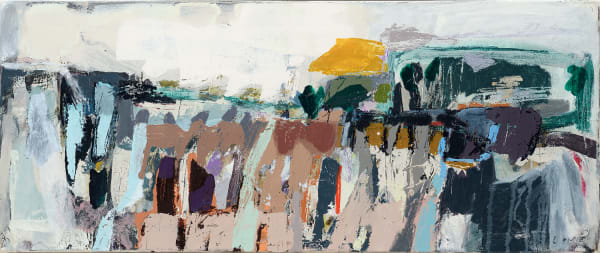 Ben Lowe Tributaries Oil on canvas 18 x 43 "