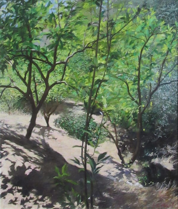 James Crittenden PS In the Orange Grove Pastel 24.5 x 20.75 "