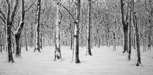 Roy Wright PS After the Blizzard IV Charcoal 26 x 50 "