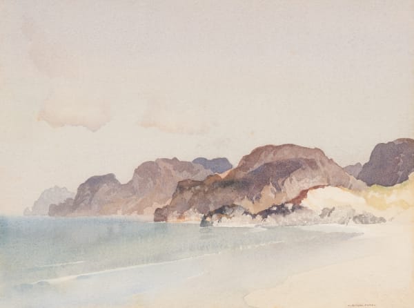 Sir William Russell Flint RA PPRWA RSW Western Headlands, near Mora, Inverness-shire Watercolour 10.5 x 14 "