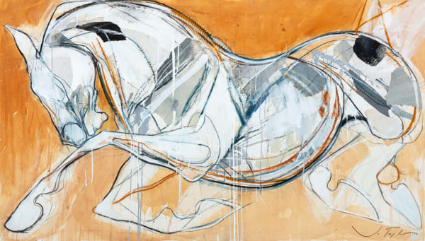 Jo Taylor Revolution Mixed media on paper 33.5 x 59 "