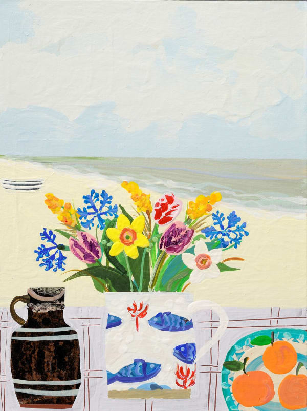 Emma Williams Spring Flowers in Maltby Pot, 2022 Canvas panel 12 x 9 "