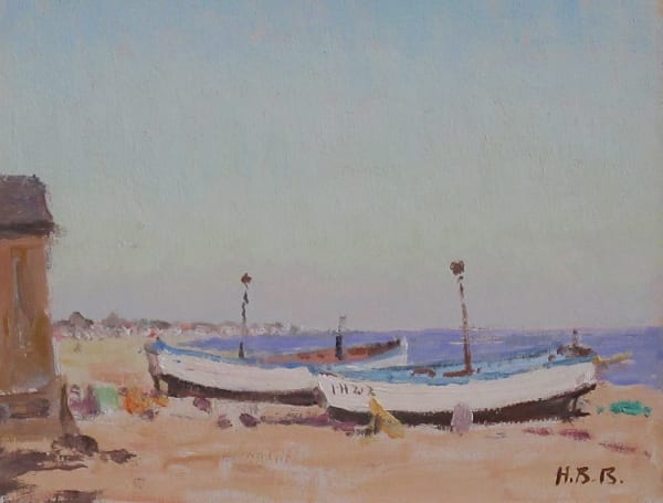 Hugh Boycott Brown RSMA New Years Day, Aldeburgh Oil on board 7 x 9 "