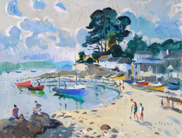 Andrew Tozer Morning colours, Helford Passage Beach, 2021 Acrylic on canvas 24 x 32 "