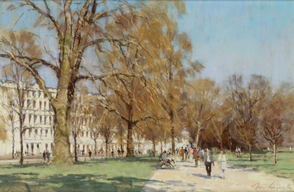 James Longueville RBSA PS Early Spring St James's Park Pastel 16 x 20 "
