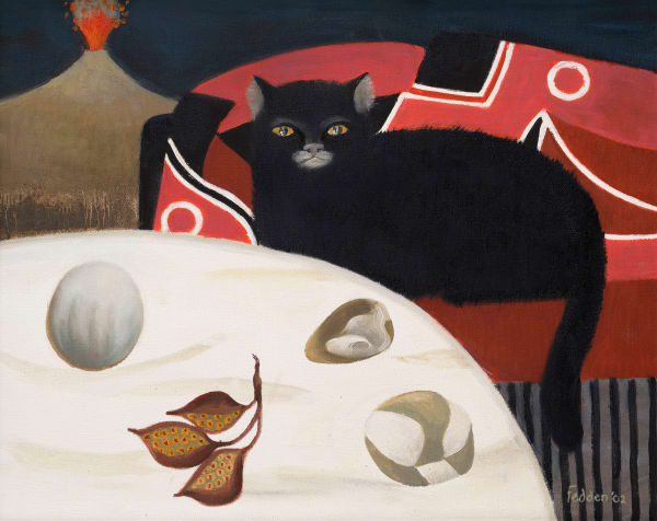 Mary Fedden OBE RA PPRWA - Lulu and Volcano