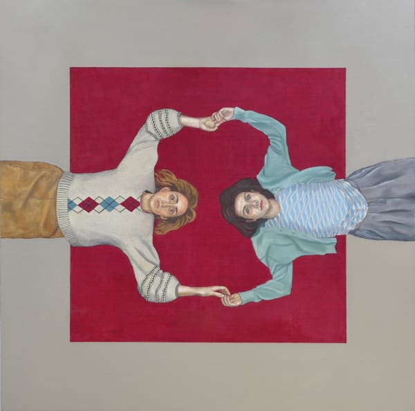 Harriet Owles Encased You Need It Oil on canvas 51 x 51 "
