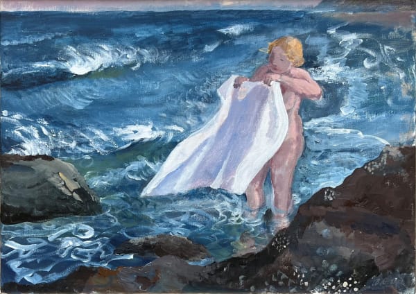 Brita Granström On the Rocks, 2022 Acrylic on canvas 20" x 28"