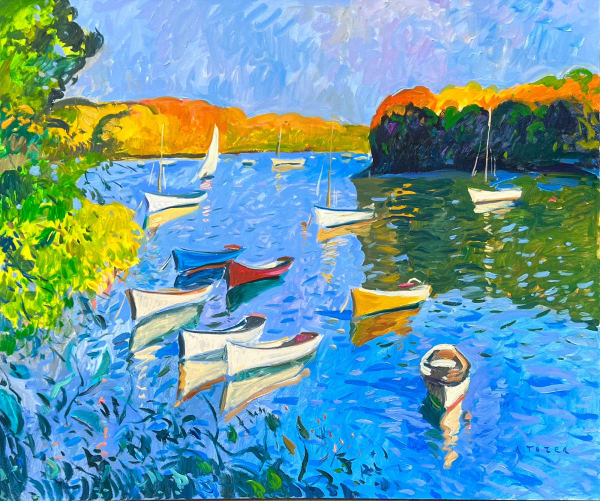 Andrew Tozer Port Navas Creek, 2022 Acrylic on canvas 39 x 47 "