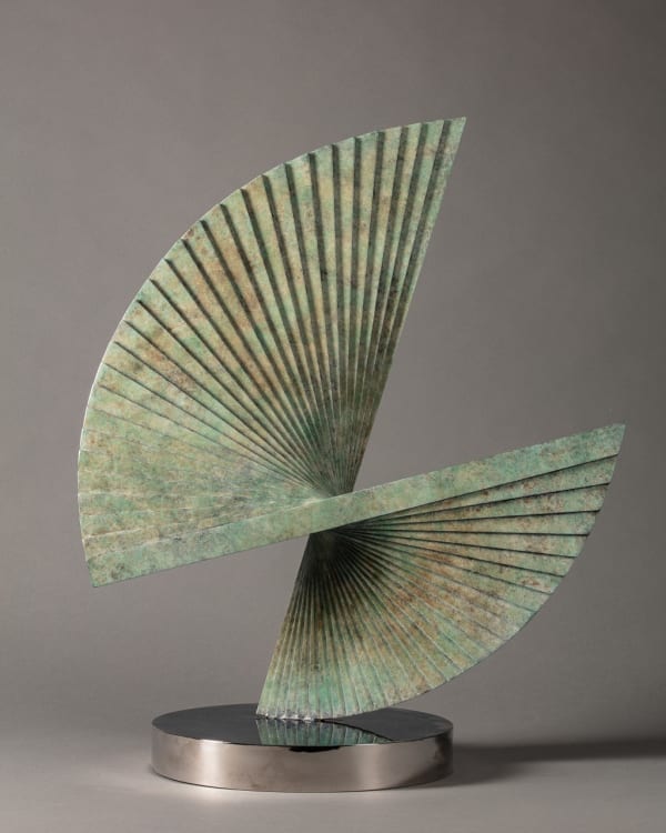 Thomas Joynes Apollo (Edition of 19) Bronze with patina on a polished stainless steel plinth 23 x 19 x 10 "