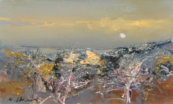 Nael Hanna Early Blossom - Easthaven, Scotland Mixed media 10 x 14 "