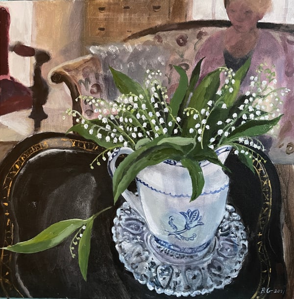 Brita Granström Lily of the Valley Acrylic on canvas 24 x 24 "