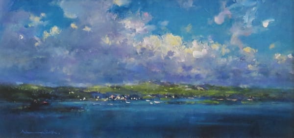 Norman Smith PS Cloud Bank, North Uist Oil on board 10 x 21 "