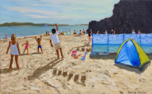 Andrew Macara RBA NEAC, Beach Windbreak, Tenby