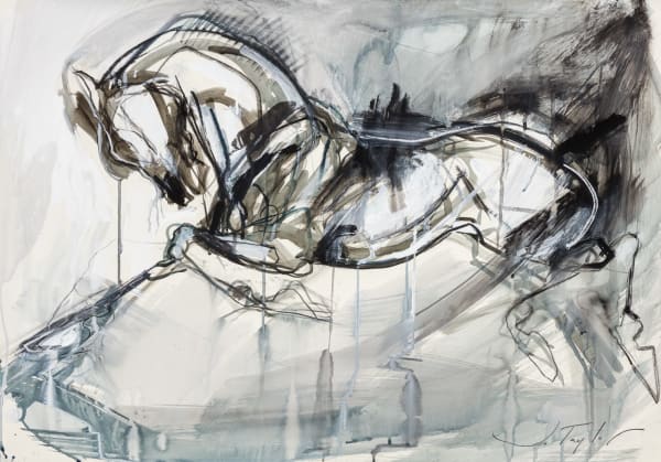 Jo Taylor Feist Ink and charcoal on paper 22 x 33 "