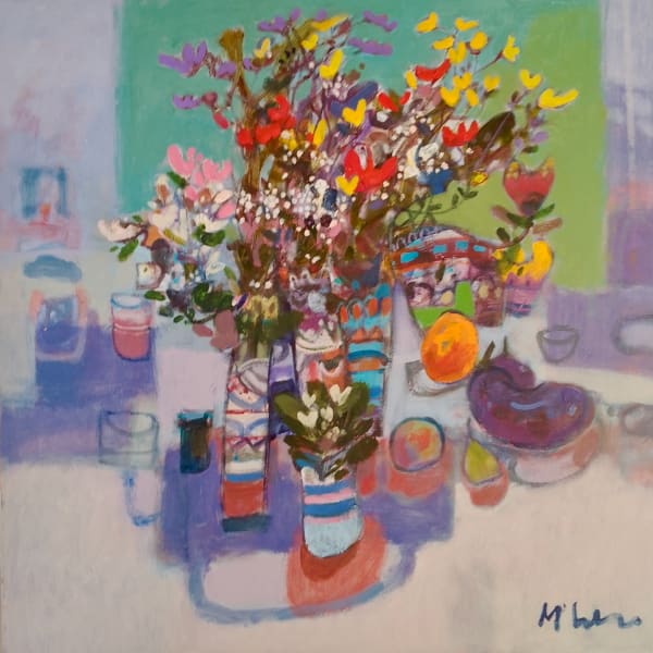 Rory McLauchlan Wild Flower Collection Acrylic on panel 24 x 24 "