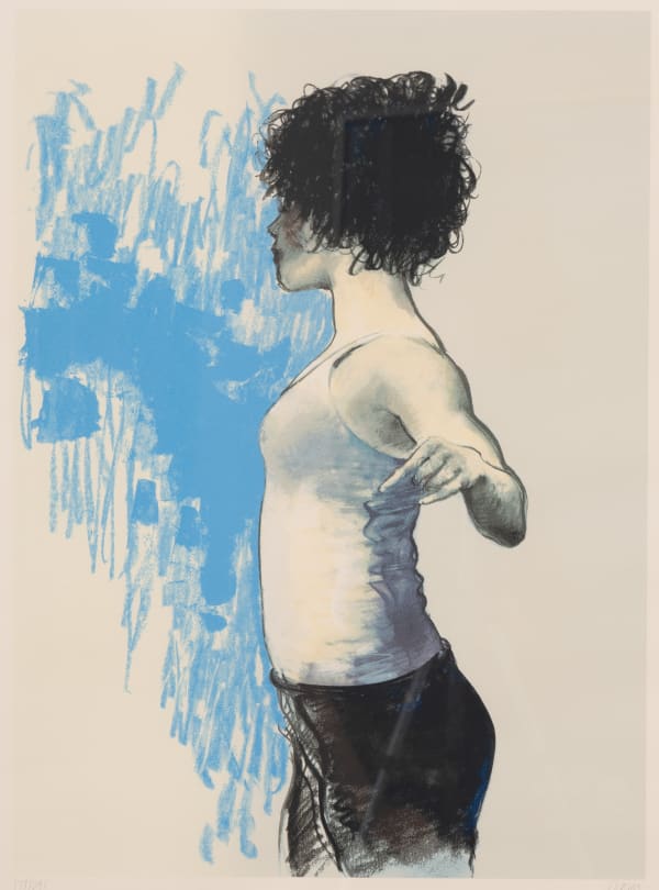 Donald Hamilton Fraser RA Young Dancer in Blue Silkscreen 23 x 16 "