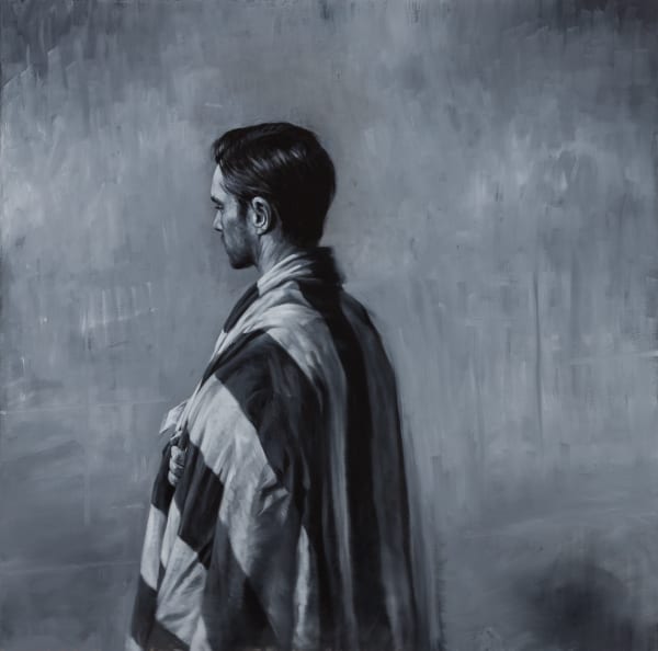 Graeme Wilcox Bather Oil on canvas 31.5 x 31.5 "